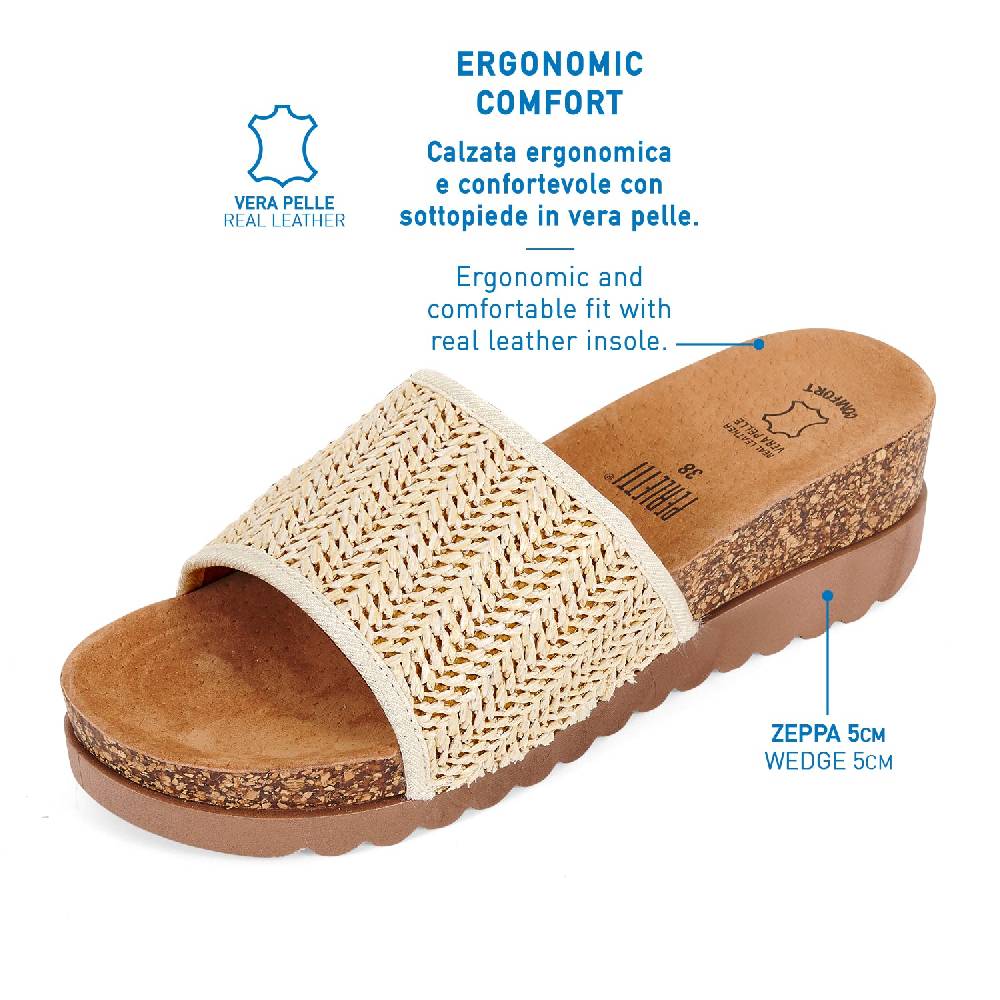 Perletti Zeppe con Fascia in Raffia 2025