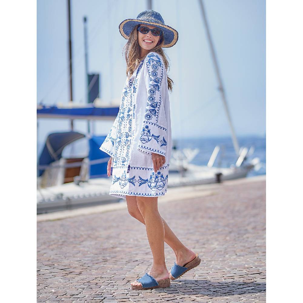 Perletti Sandalo Denim con Zeppa Qualità Garantita
