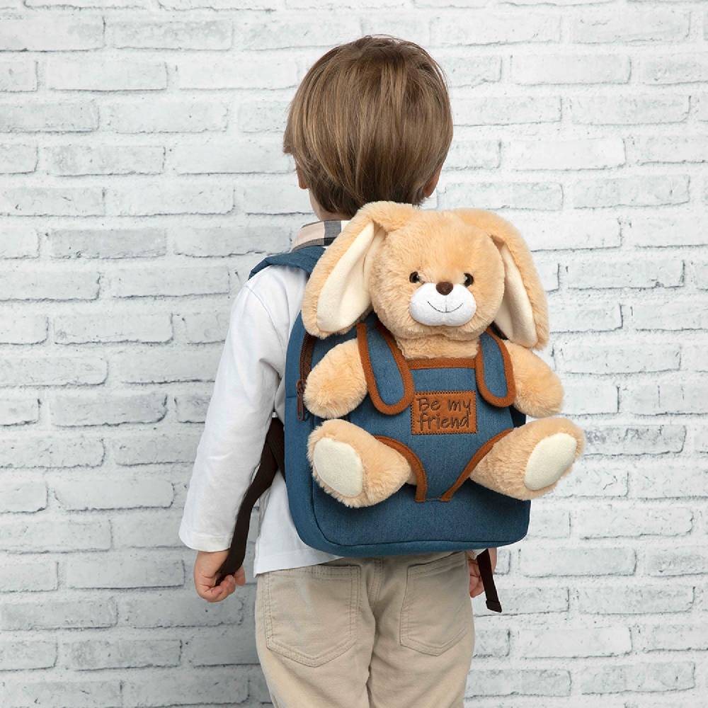 Perletti Zaino in Denim con Peluche Italia