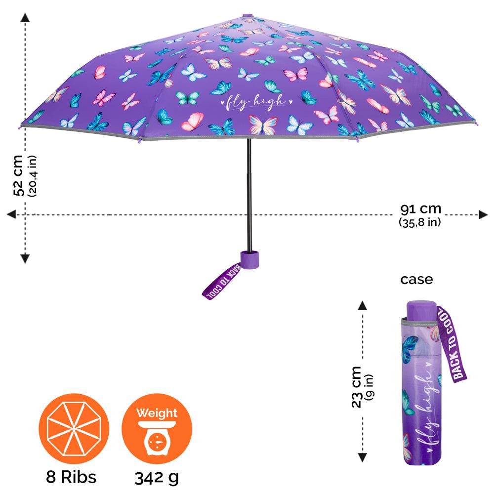 Perletti Ombrello Mini Farfalle Viola Qualità Garantita