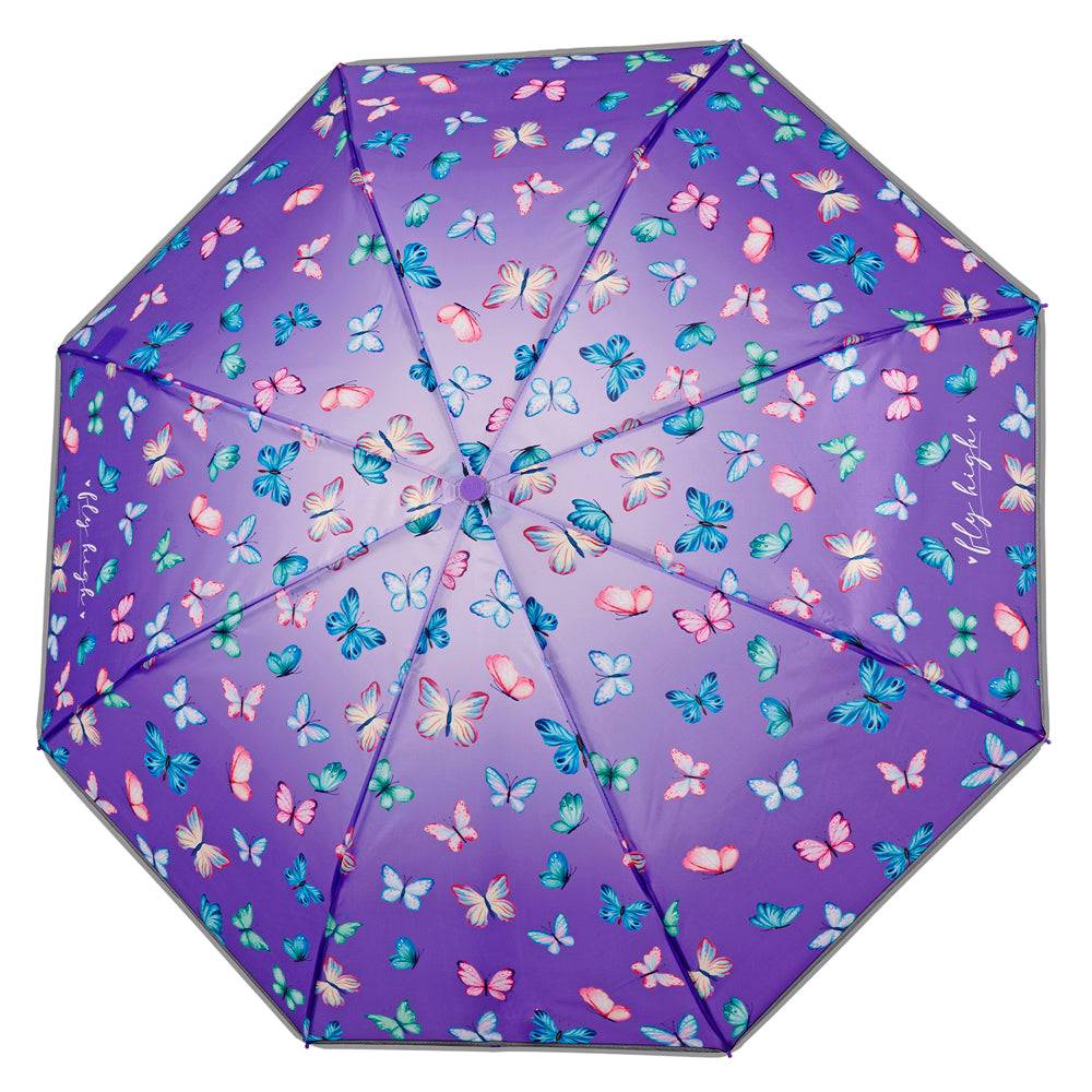 Perletti Ombrello Mini Farfalle Viola Qualità Garantita