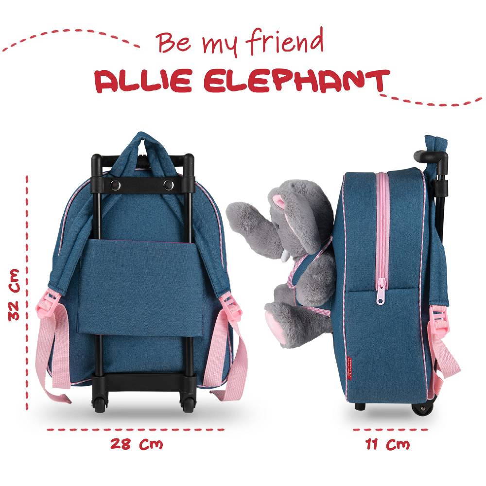 Perletti Trolley in Denim con Peluche Acquista Ora