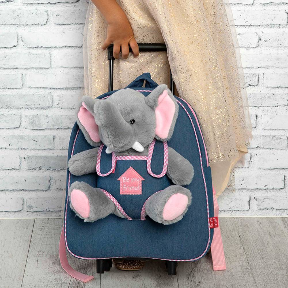 Perletti Trolley in Denim con Peluche Acquista Ora