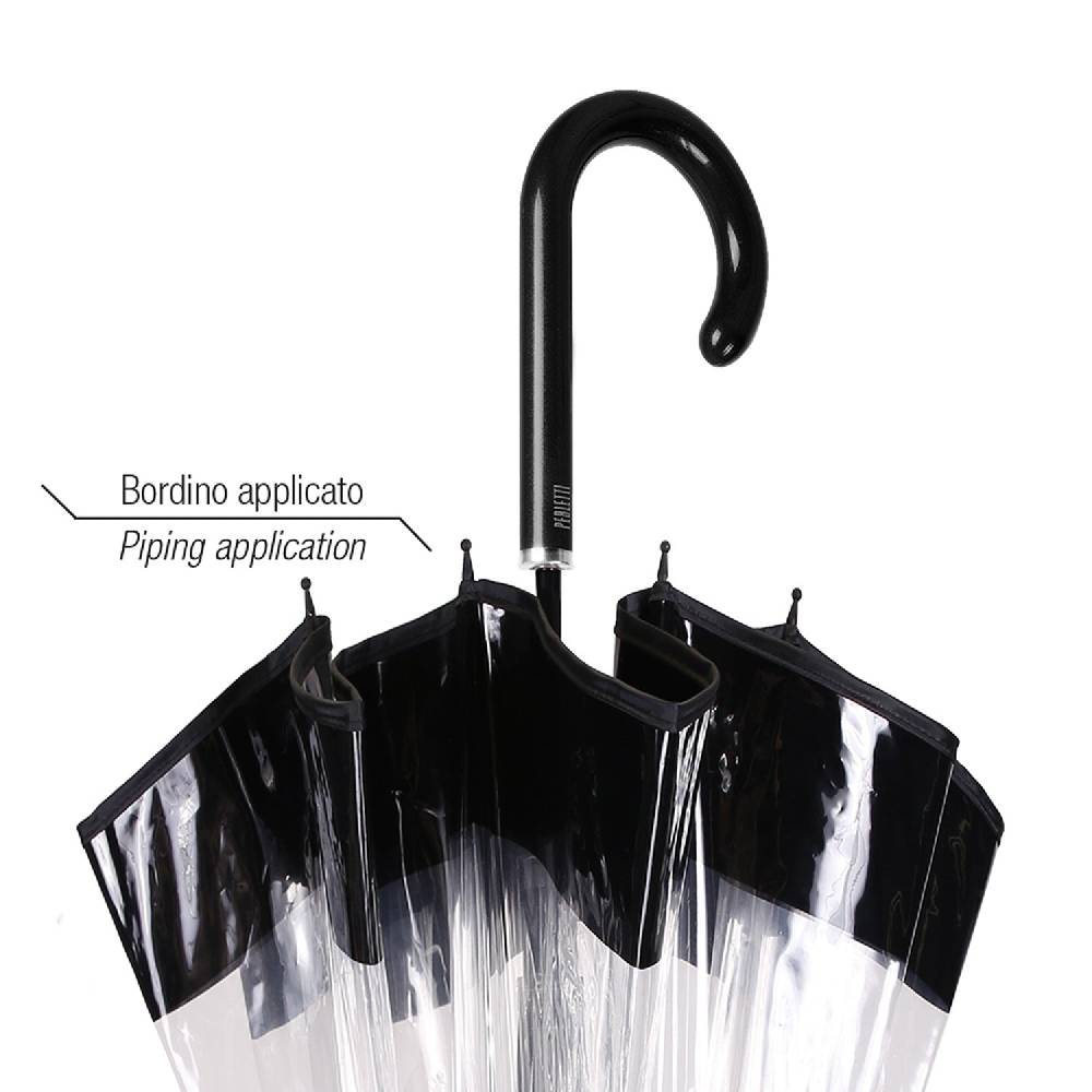 Perletti Ombrello Trasparente Automatico con Bordo Outlet