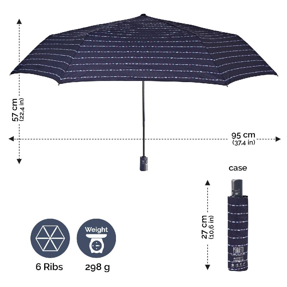 Perletti Ombrello Extra Piatto Viola Technology Nuova