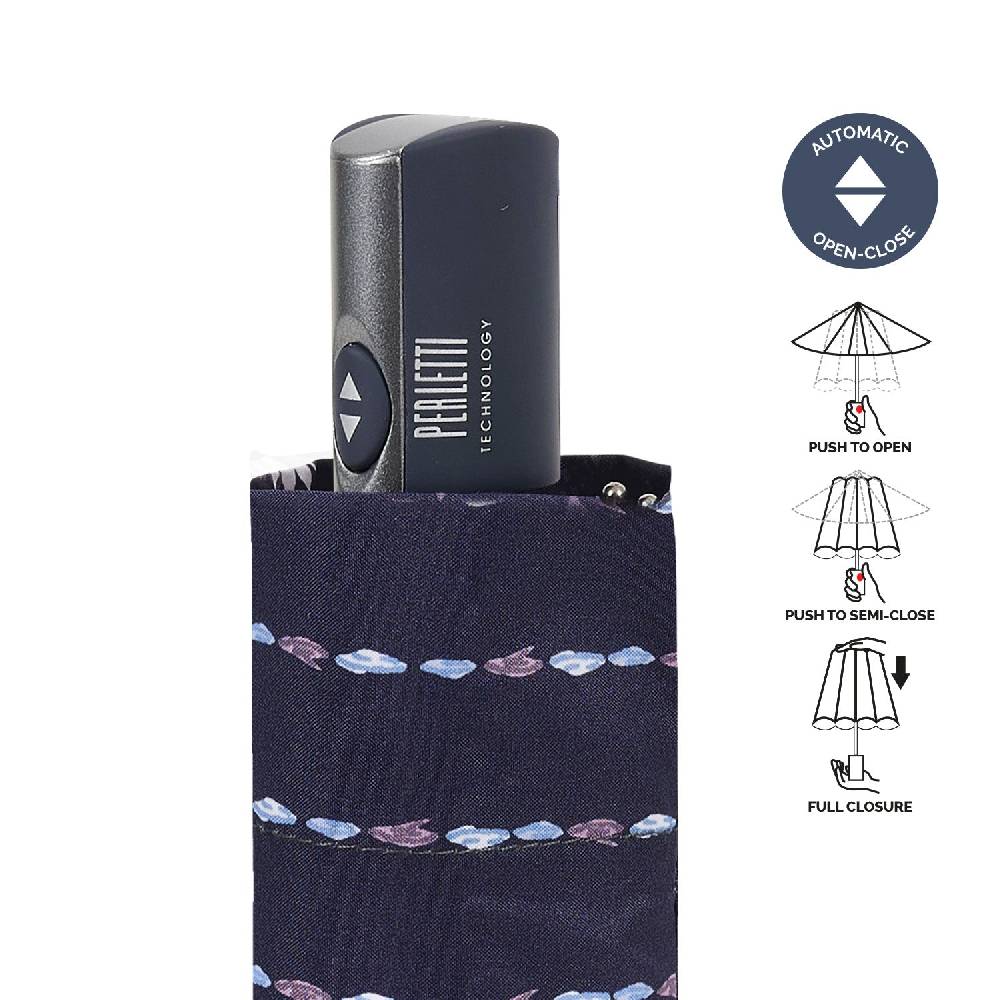 Perletti Ombrello Extra Piatto Viola Technology Nuova