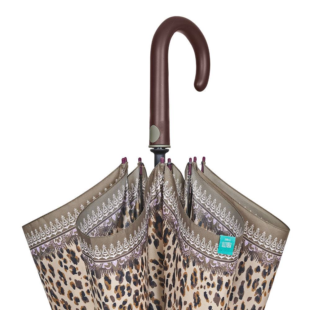 Perletti Ombrello Lungo Animalier Leopardato Nuovo
