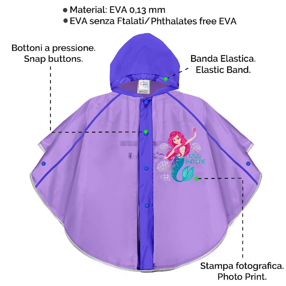 Perletti Mantellina Sirenetta Viola Outlet