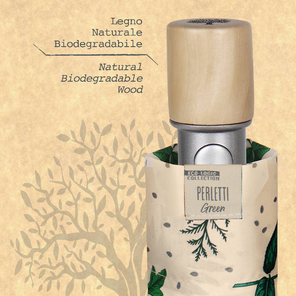 Perletti Ombrello Green Pieghevole Beige Qualità