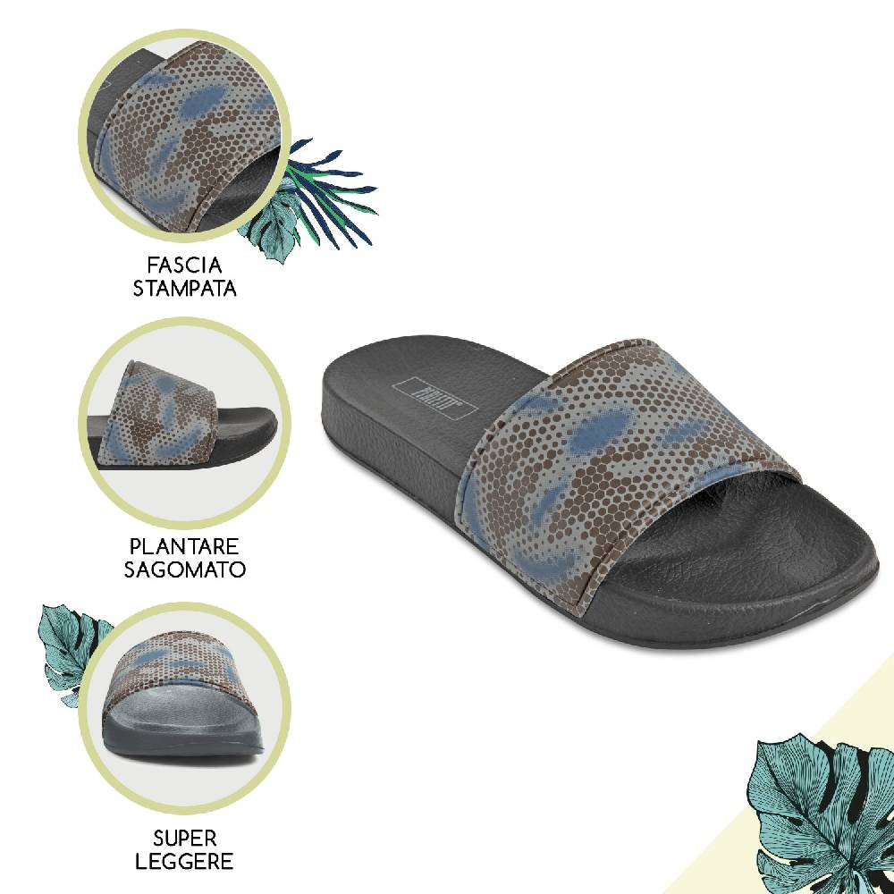Perletti Ciabatte Camouflage a Fascia da Uomo Fino Al -60%