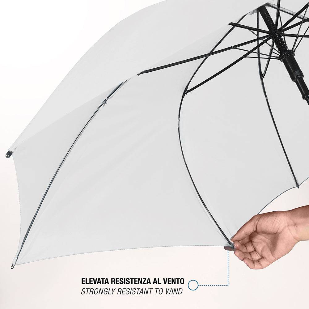 Perletti Ombrello Sposa Bianco Manico Legno Italia