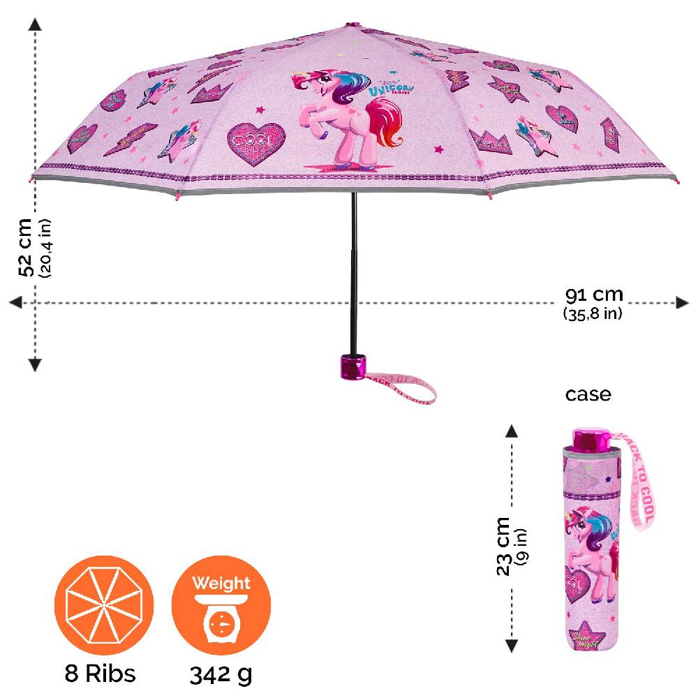 Perletti Ombrello Unicorno Rosa con Cuori e Stelle Negozi Online