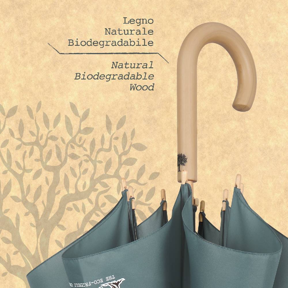 Perletti Ombrello Green Lungo Tinta Unita In Vendita