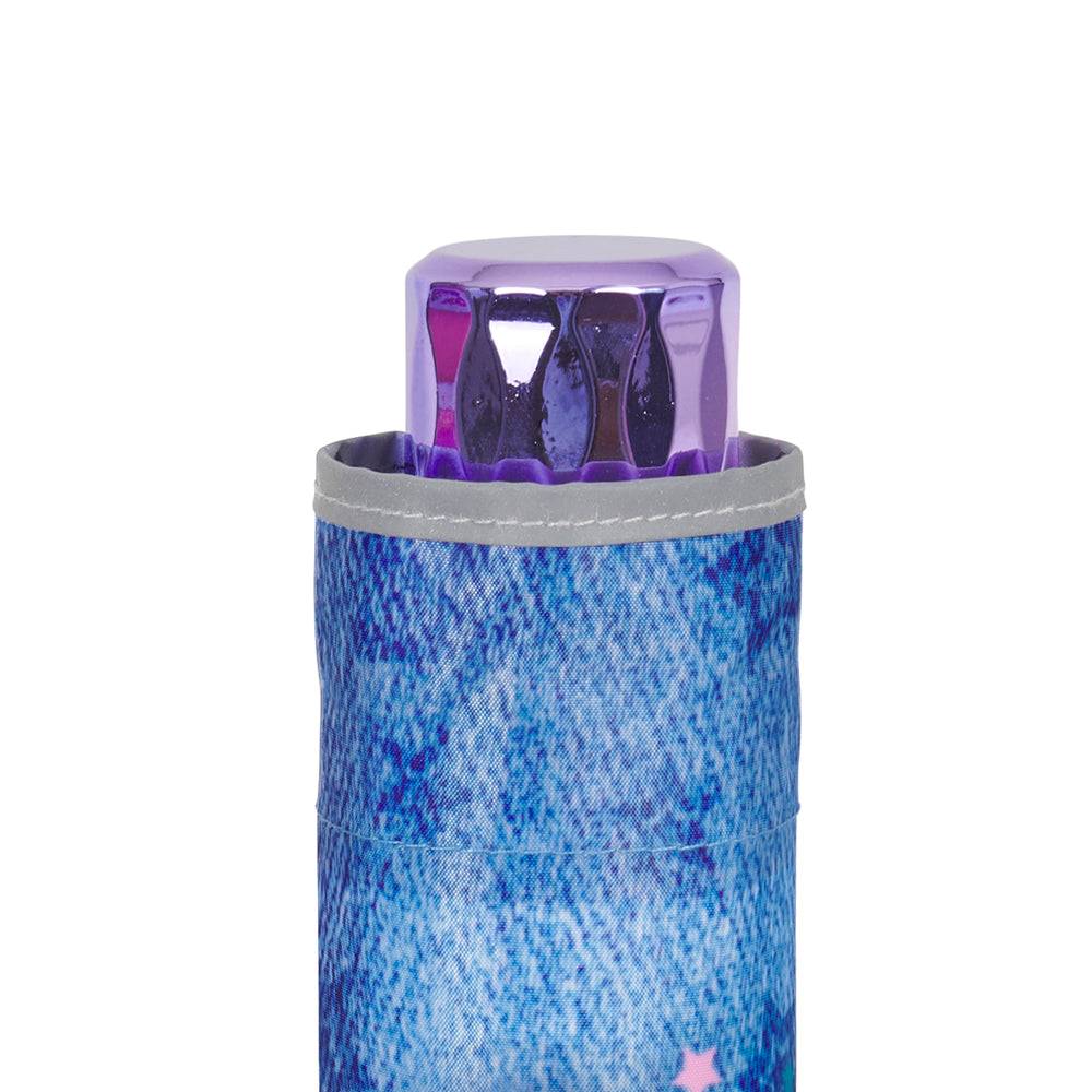 Perletti Ombrello Unicorno Mini Denim Moda