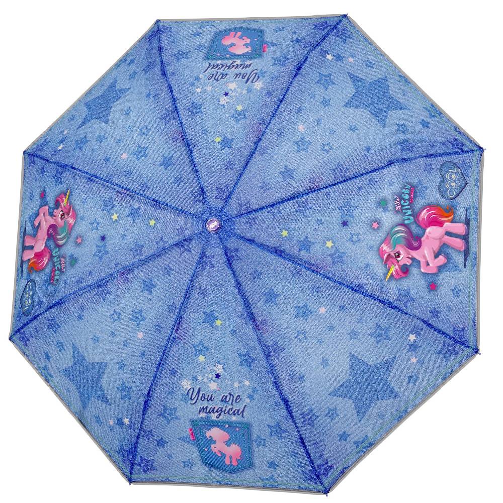 Perletti Ombrello Unicorno Mini Denim Moda