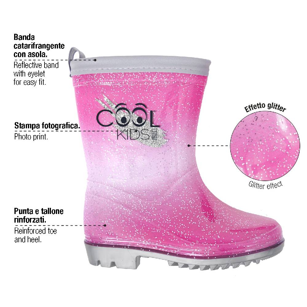 Perletti Stivaletti Rosa Glitter Italia
