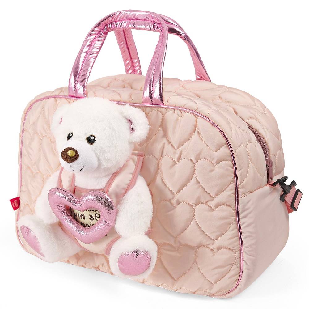Perletti Borsa Sport Rosa con Orsetto Polare In Linea