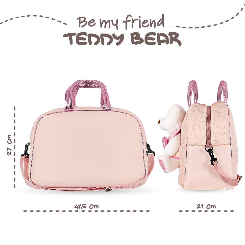 Perletti Borsa Sport Rosa con Orsetto Polare In Linea