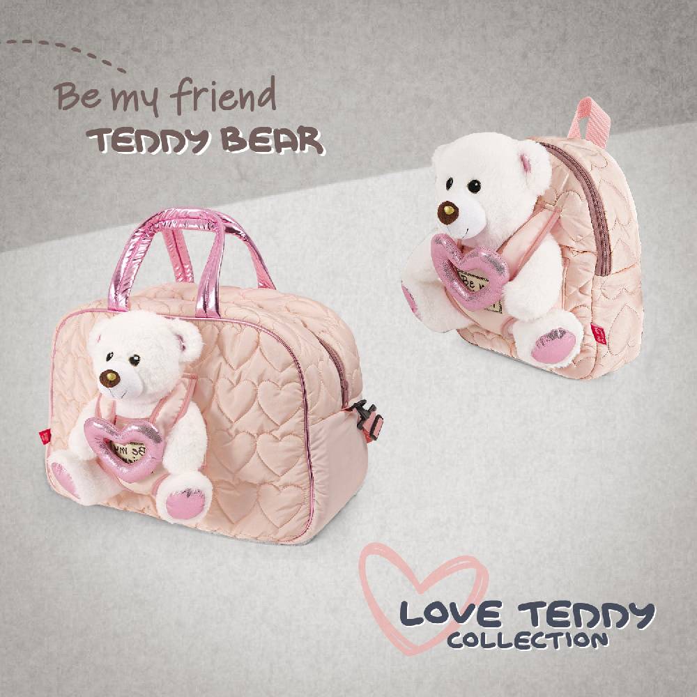 Perletti Borsa Sport Rosa con Orsetto Polare In Linea