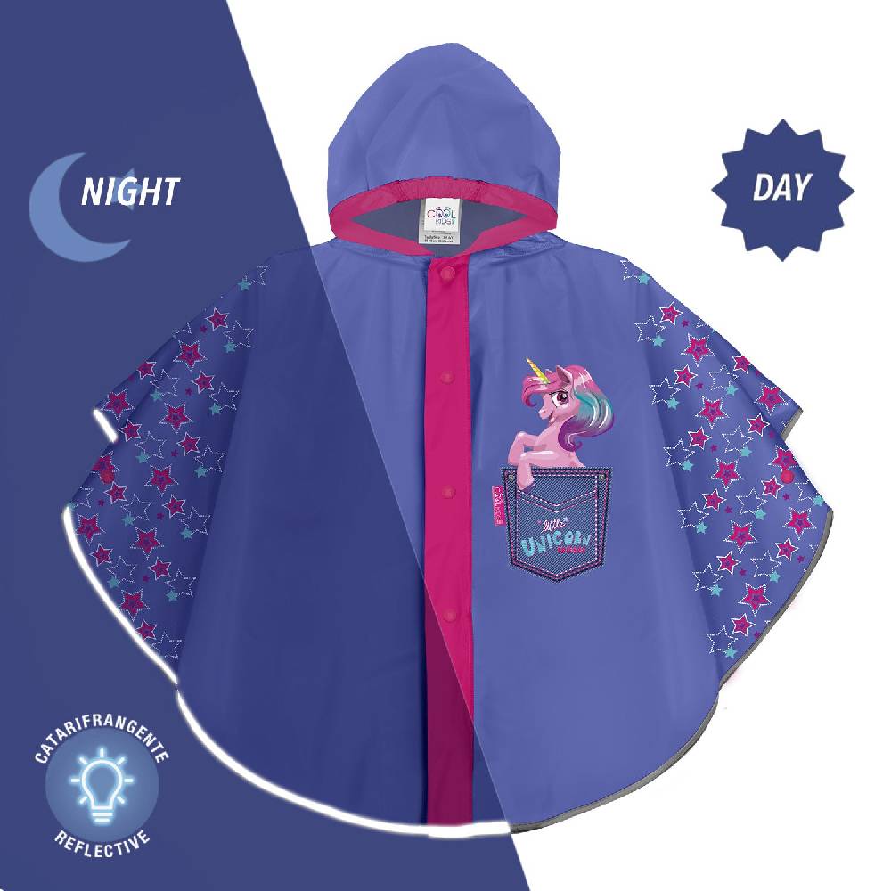 Perletti Mantellina Unicorno Viola Promozione Limitata