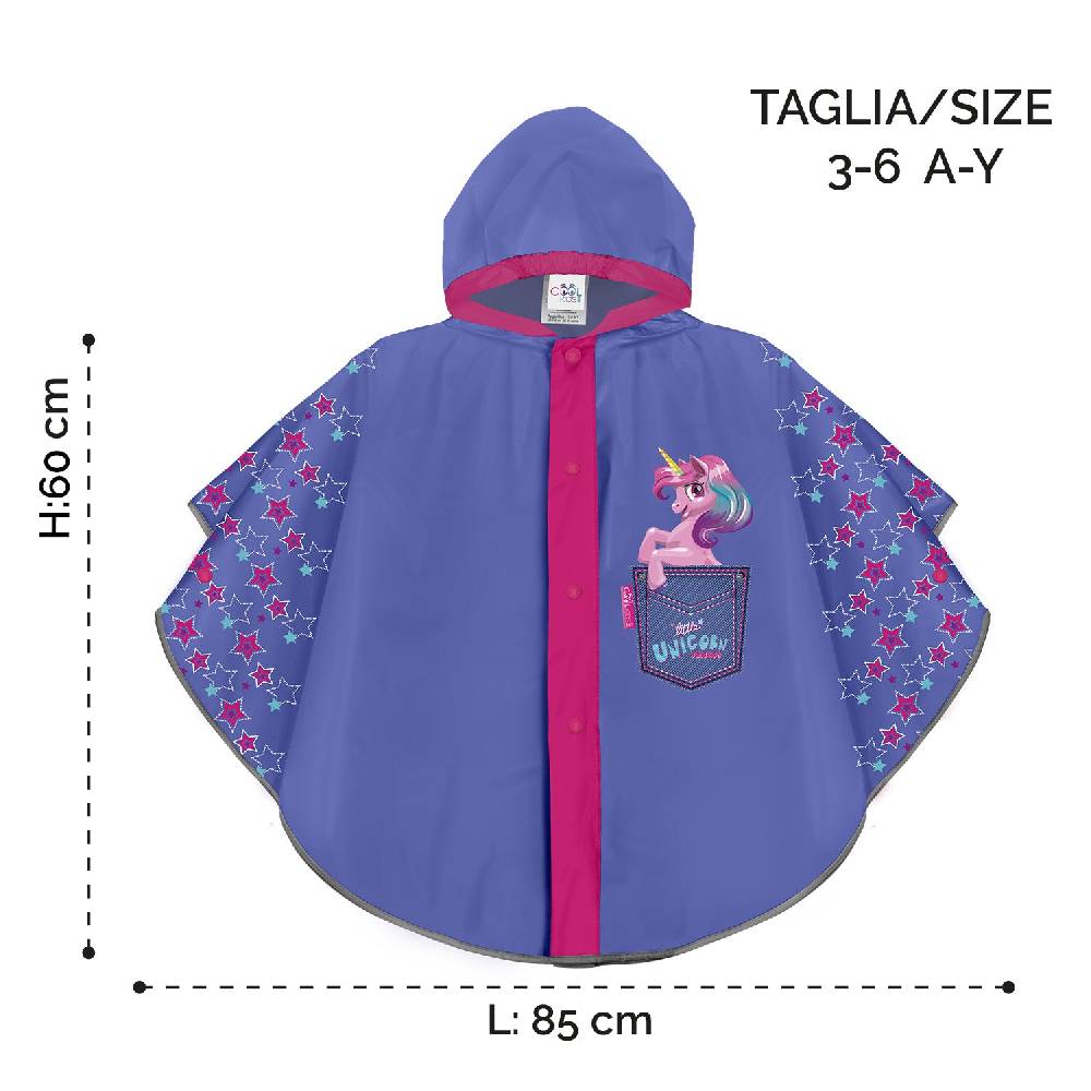 Perletti Mantellina Unicorno Viola Promozione Limitata