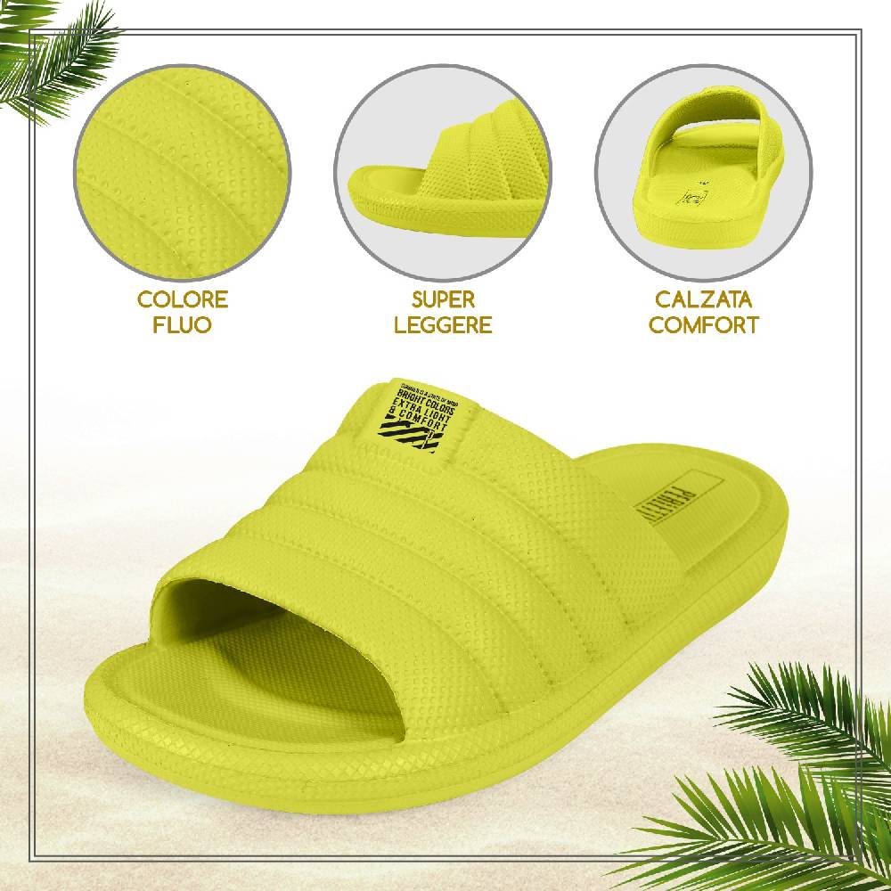 Perletti Ciabatte Super Leggere Fluo Saldi Di Fabbrica