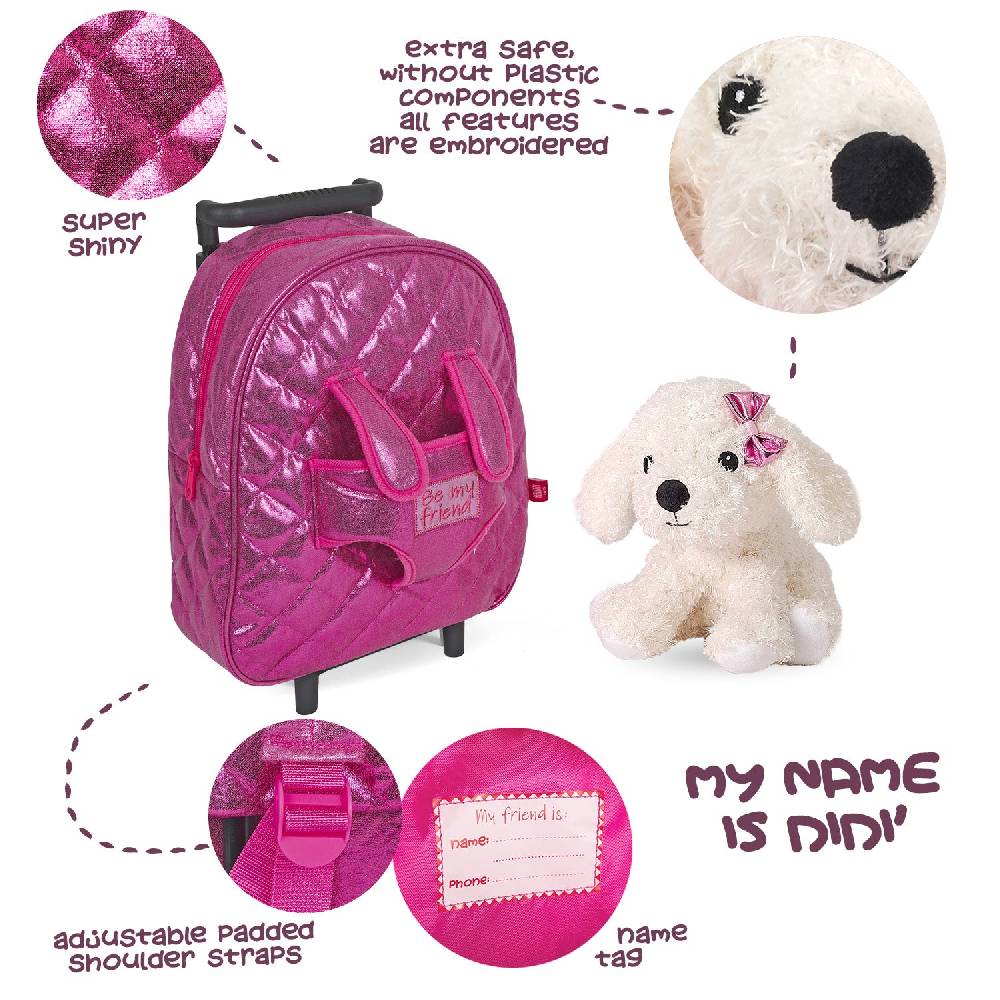 Perletti Trolley con Peluche Barboncino Moda