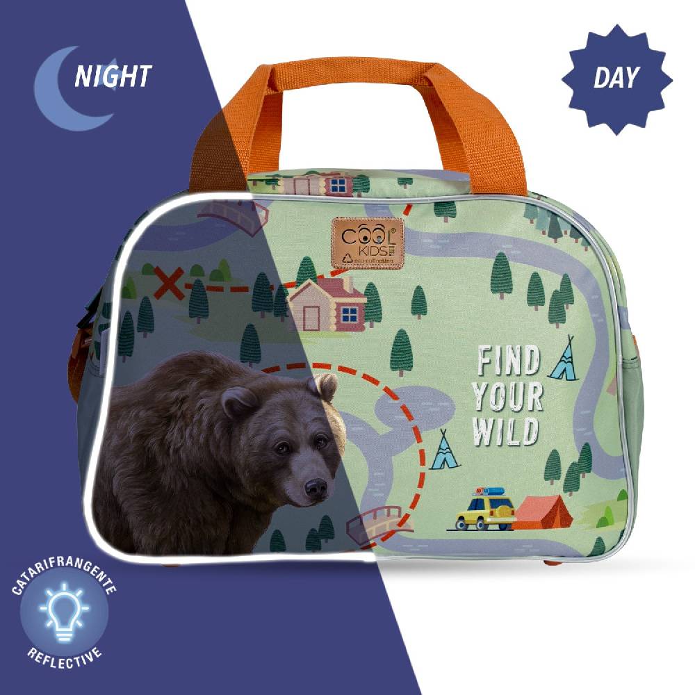 Perletti Borsa Sport Eco con Orso Qualità