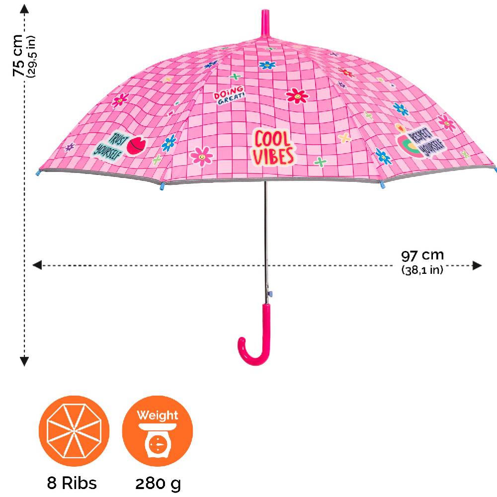 Perletti Ombrello Cool Vibes Rosa Automatico Offerta natalizia