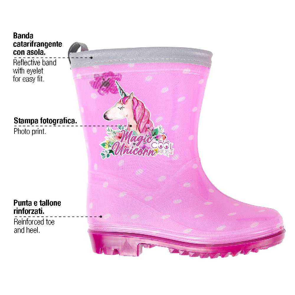 Perletti Stivaletti Unicorno a Pois Saldi Di Fabbrica