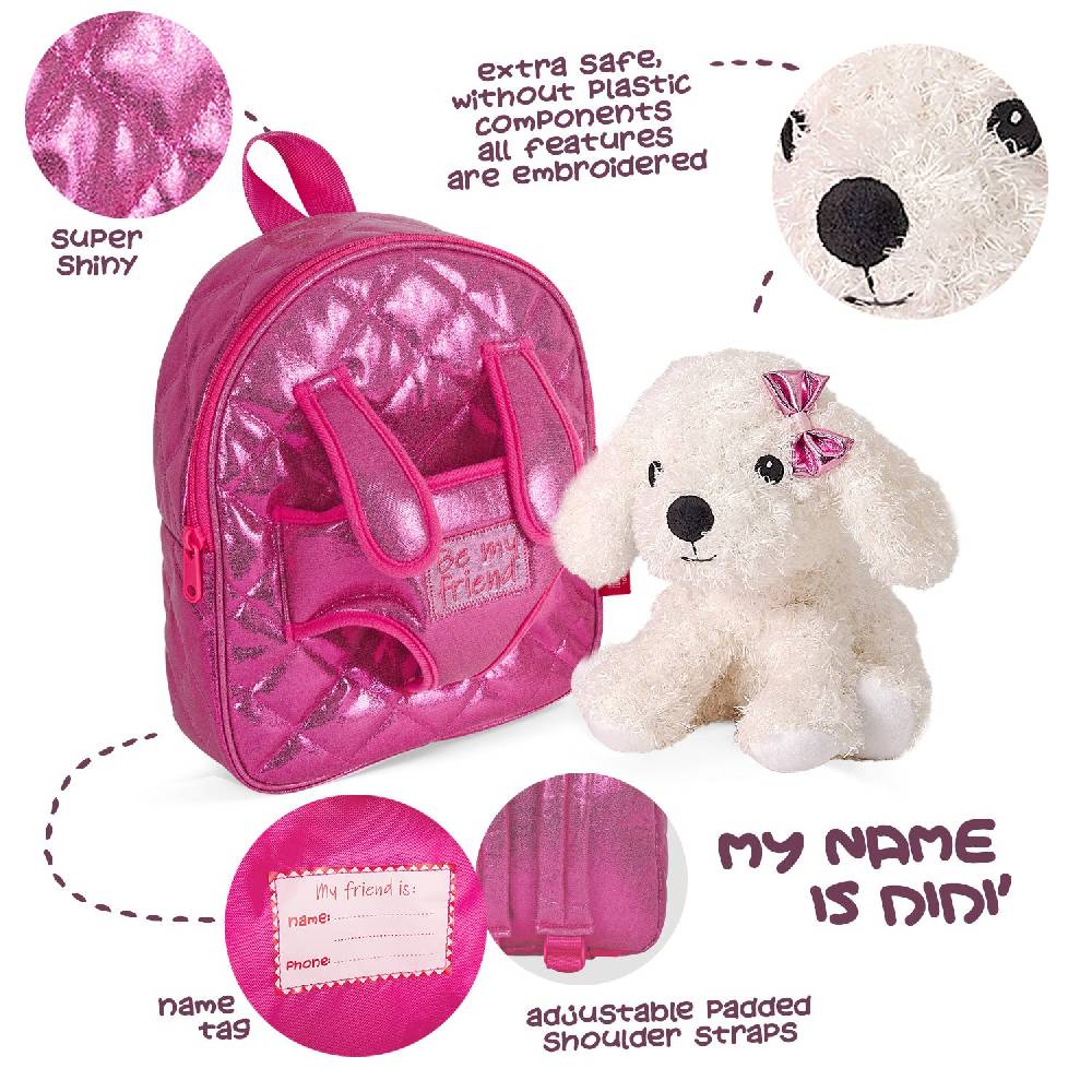 Perletti Zainetto con Peluche Barboncino Offerta natalizia