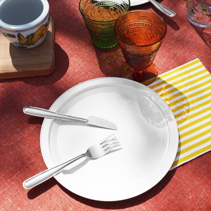 Pintinox Piatto Use&Reuse » Set 6 pz piatto in acciaio riutilizzabile per pic-nic e party Convenienza