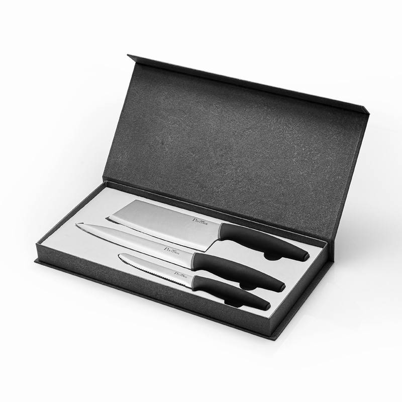 Pintinox Virtuoso Set coltelli » 3 pezzi Coltello arrosto Mannaia Coltello pomodoro Fino al 55% di sconto