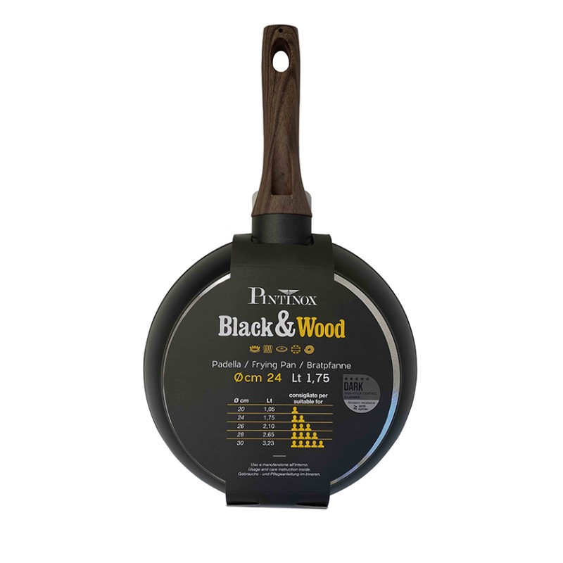 Pintinox Black&Wood» Padelle in alluminio con rivestimento antiaderente Affare Del Giorno