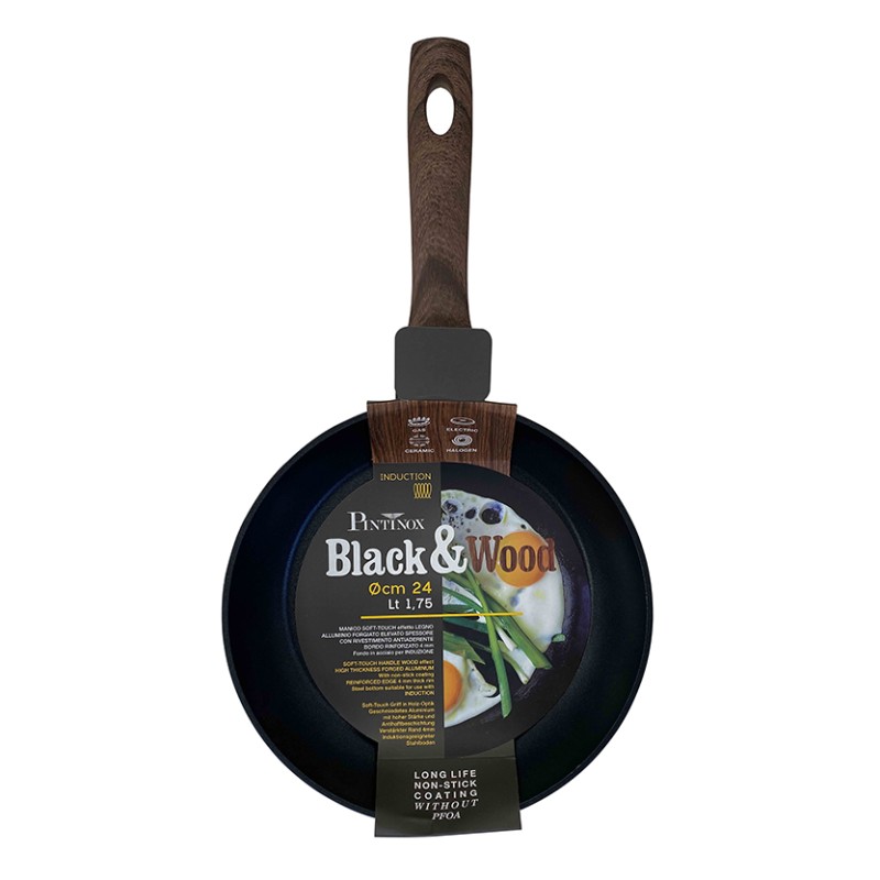 Pintinox Black&Wood» Padelle in alluminio con rivestimento antiaderente Affare Del Giorno