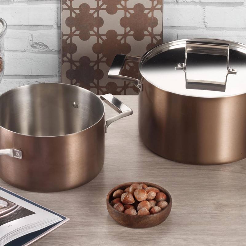 Pintinox Century » Casseruola mezza fonda in trimetallo con coperchio Sconto