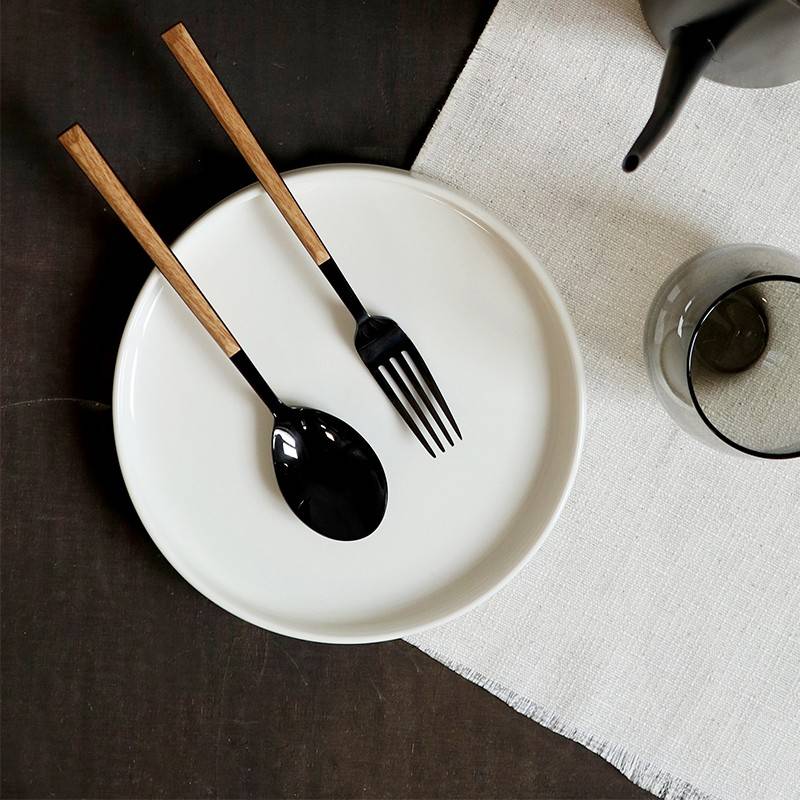 Pintinox Sushi Anniversary Black&Teak » set 24 posate da tavola in acciaio In Linea