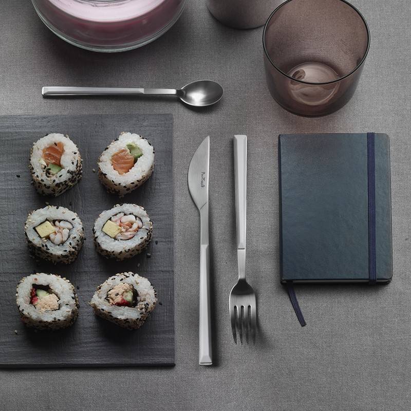Pintinox Sushi Pro » Set 24 posate da tavola in acciaio satinato con manico bianco Consegna Veloce