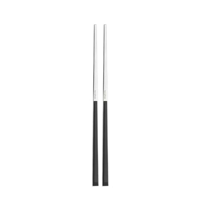 Pintinox Sushi Pro » Set 24 posate da tavola in acciaio satinato con manico nero Fino Al -60%