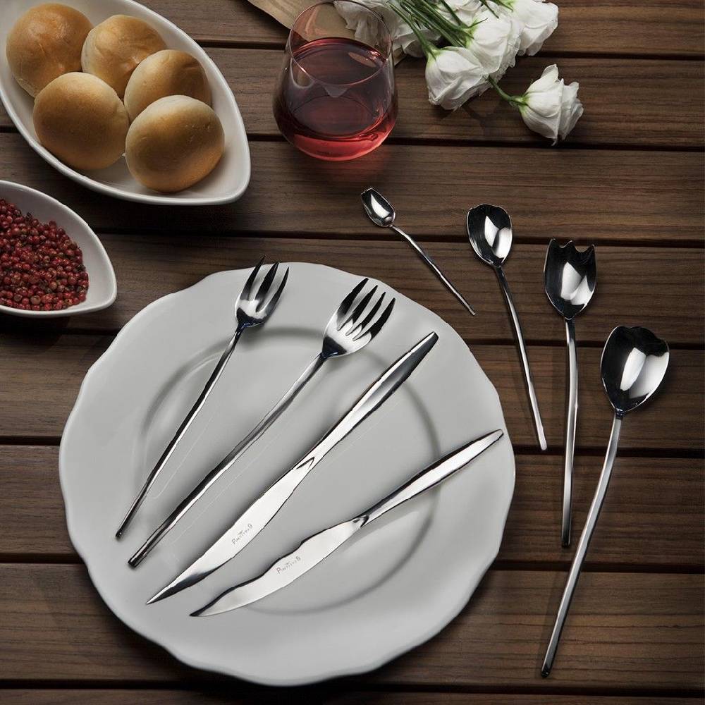 Pintinox Tulipani » Set 24 pz Posate da tavola in acciaio Saldi