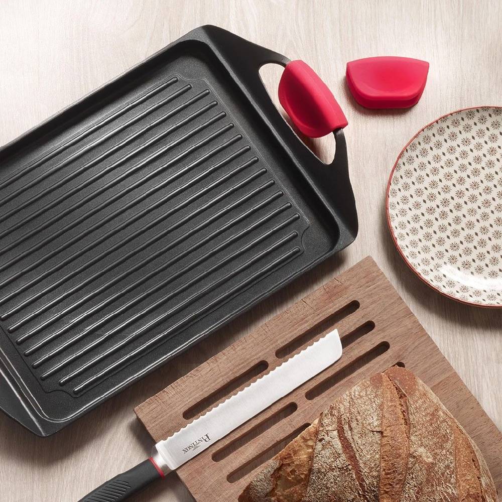 Pintinox PRO » Piastra con grill 45x27 cm in alluminio con rivestimento interno antiaderente In Linea