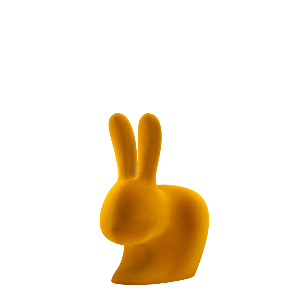 Qeeboo Rabbit Chair Baby Velvet Finish
