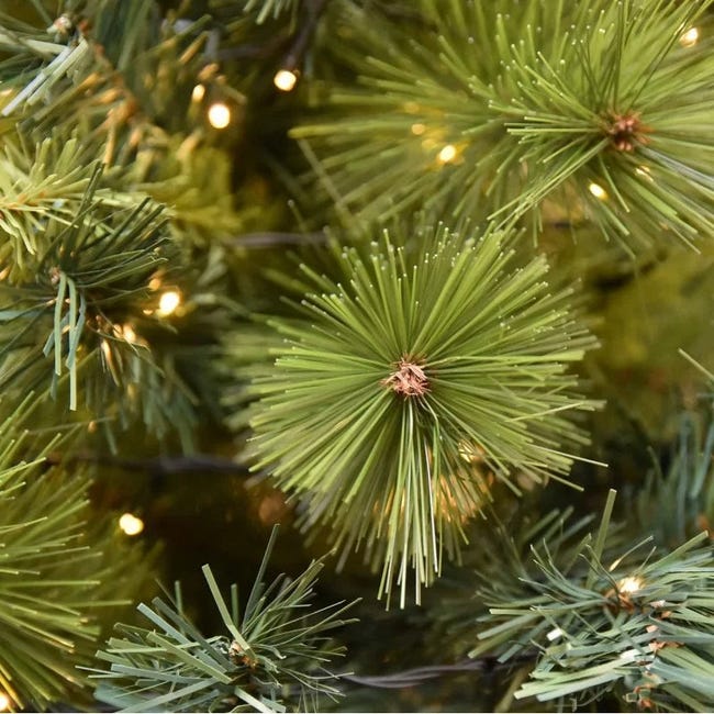Leroymerlin Albero di Natale ARTIFICIALE JUSTIN in stile americano con tre tipologie di foglie pieno e folto - H210 cm 1381 rami I Più Venduti