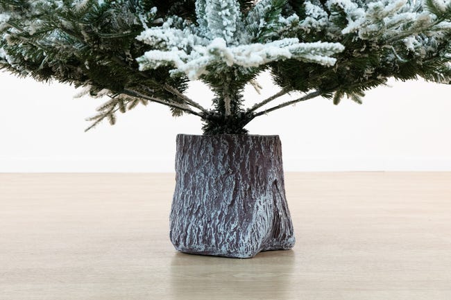 Leroymerlin BOP Albero di Natale Innevato NewArtemide 240 cm con Base Tronco Incorporata Fogliame in PE Real Touch e PVC Borsa Omaggio Apertura ad Ombrello In Saldo