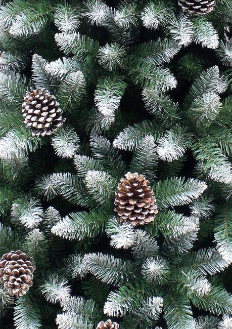 Leroymerlin Albero di Natale artificiale innevato Norway verde H 240 cm x Ø 132 cm Moda
