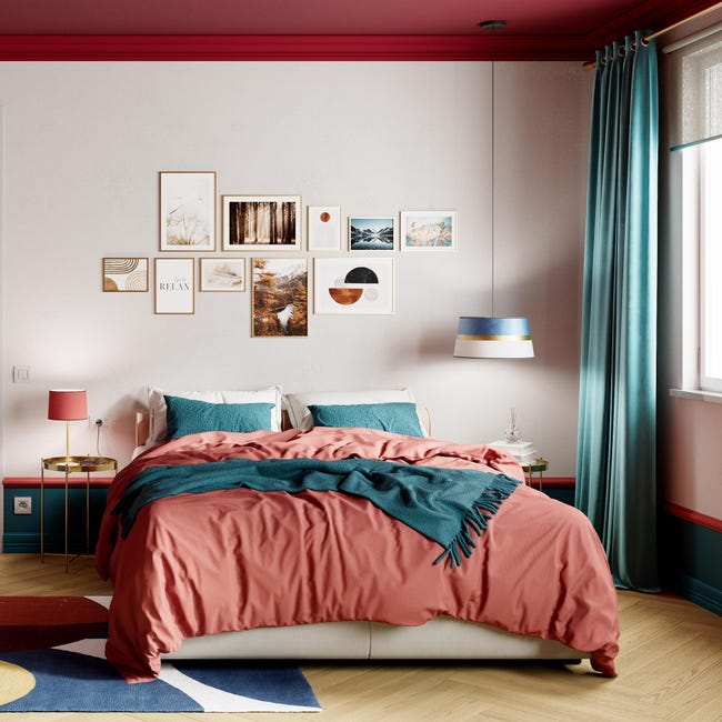 Leroymerlin Tenda INSPIRE New Manchester azzurro occhiello 140x280 cm In Linea