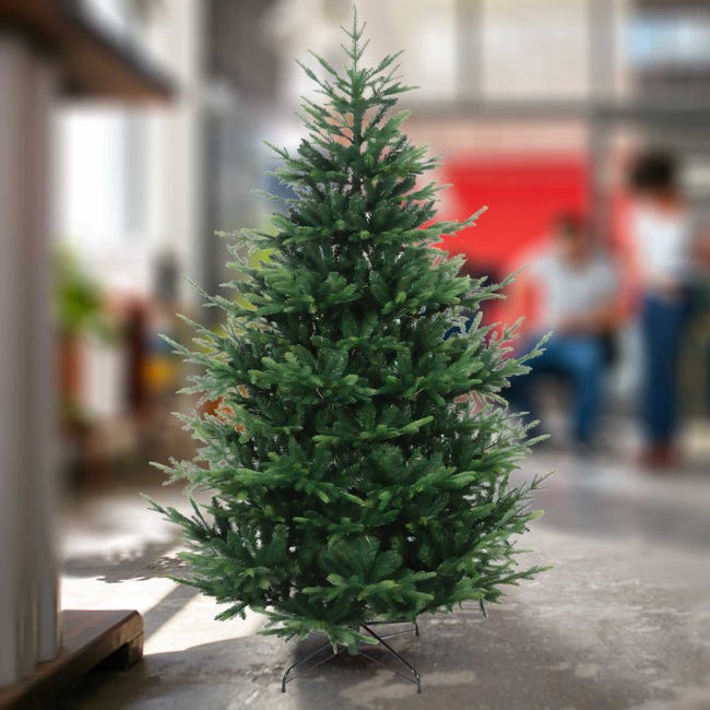 Leroymerlin Rockefeller - Albero di Natale effetto realistico in PE e PVC ø157x240H 3423 rami Promozione