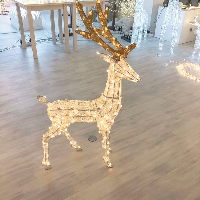 Leroymerlin Renna 3D 200 lampadine bianco caldo H 105 cm Acquista Ora