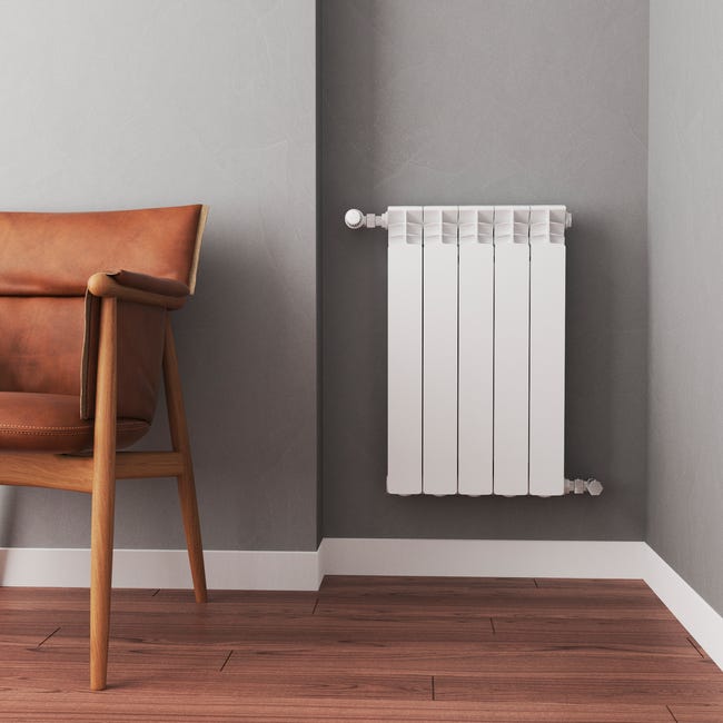 Leroymerlin Radiatore acqua calda EQUATION ALURAD in alluminio 5 elementi interasse 600 mm bianco Vendita Economica