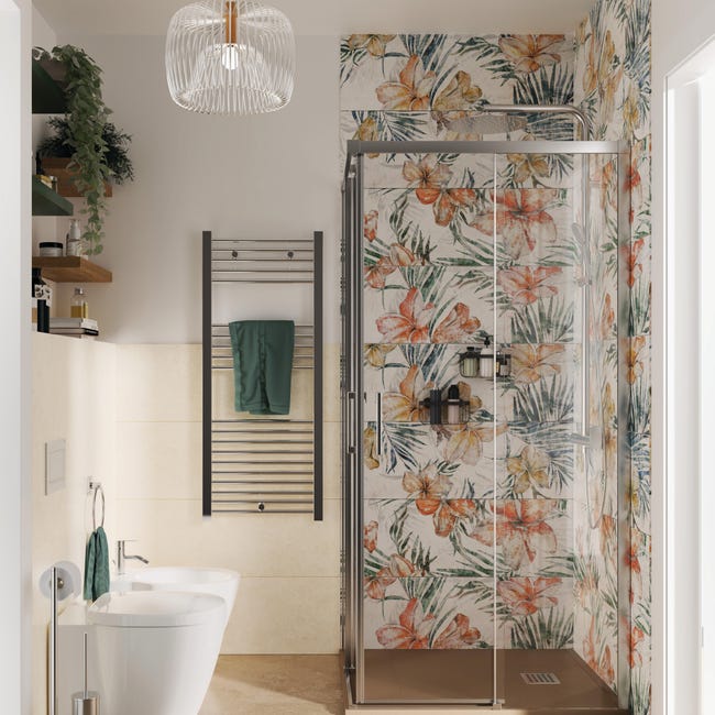 Leroymerlin Scaldasalviette ad acqua calda DE'LONGHI KIARA argento interasse 450 mm L 50 x H 186 cm Soddisfazione Garantita